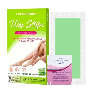 OEM ODM Bulk Order LUCKY BERRY Organic Vegan Nonwoven Fabric Gentle Formula Easy to Use Hair Removal Wax Strips Beauty Salon