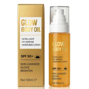 OEM ODM Glow Natural Organic Shimmer Glitter Body Oil Private Label Rose Gold Shimmering Body Oil Spray