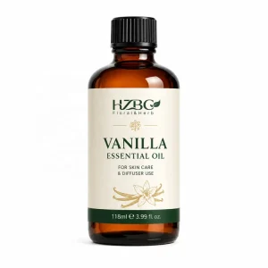 OEM ODM HZBC 100% Pure Vanilla Essential Oil Natural Aromatherapy Oil for Diffuser Massage Skin & Hair Warm Sweet Scent
