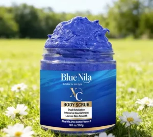 OEM ODM Moroccan Nila Scrub Deep Cleaning Bath Even Tone Smooth Brighten Hydration Exfoliating Glowing Skin Blue Nila Body Scrub