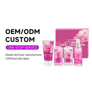OEM ODM Natural Ingredients Cherry Blossoms Bath and Body Home Gift Set Women Bath Spa and Body Care Shower Gel Bath Gift Set