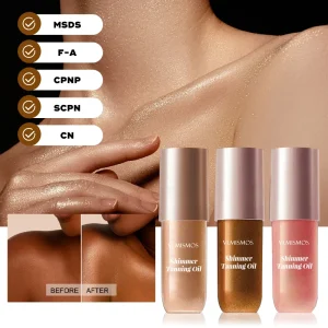 OEM ODM Organic Self Tan Body Oil Private Label Sunless Self Shimmer Tanning Oil for Glowing Skin Selfless Sunless Self Tanning