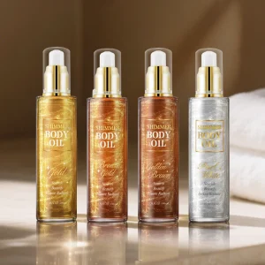 OEM ODM Party Body Oil Nourish Silky Feel Body Glitter Oil Deep Moisturizing Body Shimmer Oil