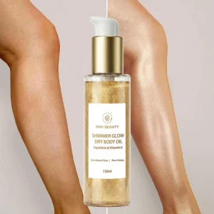 OEM ODM Premium Squalane Shimmer Body Oil Sweet Almond Oil Moisturizing Glowing Shimmer Body Oil