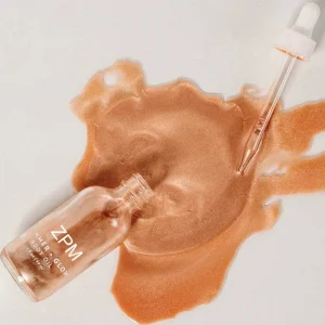 OEM ODM Private Label Glitter Rose Glow Body Lotion Liquid Illuminator Body Shimmer Dry Oil