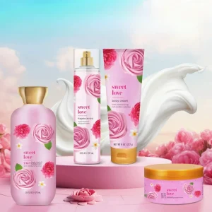 OEM ODM Private Label Rose Shower Bath Gel Women’s Gift Shower Cleansing Skin Care Luxury Gifts Wash Body Set