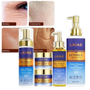 OEM ODM Retinol Correxion Brighten Skin Tone Private Label Skin Care Products Vitamin C Anti Aging Snail Whitening Skin Care Set