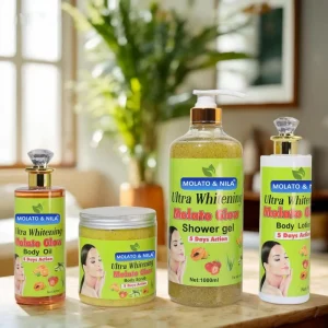 OEM Personal Brand Double-Component Whitening Aloe & AHA Vitamin C Moisturizing Body Care Set