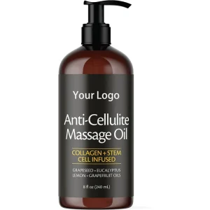 OEM Private Label Collagen and Stem Cell Help Tighten Tone Stretch Marks Coconut Oil Massage Oil
