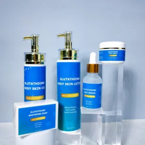 OEM Private Label Glutathione Organic Skincare Set Whitening Soap Body Oil Lotion Whitening Fare Cream Skin Care Set