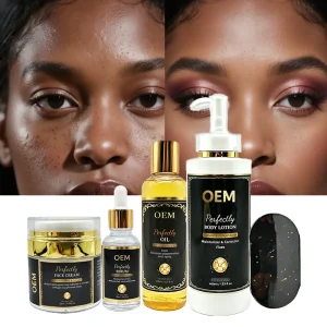 OEM Private Label Luxury Organic Vitamin C & Niacinamide Shea Butter Vegan 20g Daily Use Body Lotion & Face Cream Skin Care Set