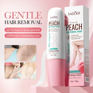 OEM Private Label Peach Scented Gentle the Skin Pain Free Fast Acting Permanent Hair Removal Cream
