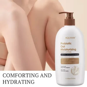OEM Private Label Whitening Fragrance Free Paraben Free Moisturizing Nourishing Prebiotic Oat Body Lotion for All Skin Types
