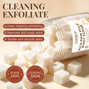 OEM Raw Rice Paste Body Scrub Gentle Natural Exfoliator for Brightening Smooth Skin Small Batch Custom for Brands