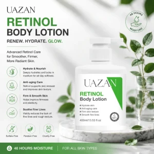 OEM Retinol Sulfate Free Moisturizing Brightening Firming Repairing Organic Glowing Body Lotion for Dark Skinned Women