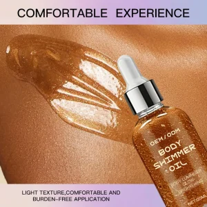 OEM Shimmering Dry Oil Vegan Shiny Makeup Body Face Hair Oil