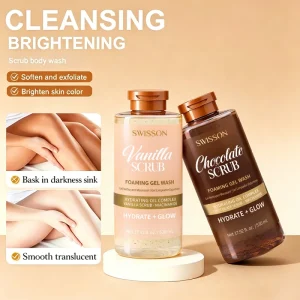 OEM Skin Brightening Refreshing Shower Gel Niacinamide Exfoliating Scrub Body Wash for All Skin Types