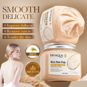 OEM Smoothing Body Scrub with Rice Extract for Skin Brightening and Long Lasting Moisturizing Care 350g