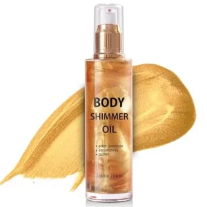 OEM Whitening Glitter Moisturizer with Light Shimmer Lotion Glow Non-Sticky Brightening Skin Oil 100ml Summer Body Oil