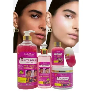 OWNBRAND Gluta Berry Whitening Skin Care Set Dark Spot Removal Whole Body Brightening Shower Gel Oil Serum Cream