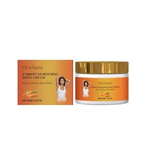 OceAura Natural Organic Body Skin Nourish Lightweight Firming Moisturizing Brightening Carrot Lightening Body Lotion Cream
