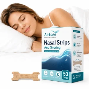 Oem Hypoallergenic Anti Snore Breathe Easy Nasal Strips 50 with Box Custom Snoring Scented Nasal Dilator Strips