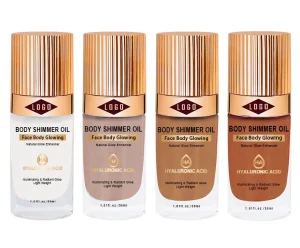 Oil Gloss Facial Brightening Pearl Highlighter Fine Glitter Body Oil Hyaluronic Acid Liquid Highlighter