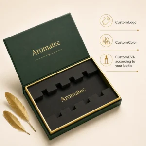 One Stop Perfume Packaging Manufacturer Custom Logo Perfume Oil Sample Paper Gift Boxes for Luxury Essential Oil Packaging