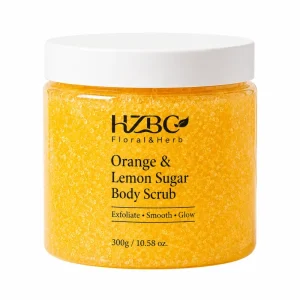 Orange & Lemon Sugar Scrub Mild Body Exfoliator Removes Dead Skin & Chicken Skin No Sting Vitamin C Brightening