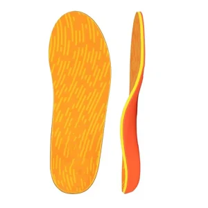 Orange Pulse Performance Running Shoe Sports Insoles Pain Relief Comfort Arch Support Orthotic Unisex All Seasons Soft Anti Odor