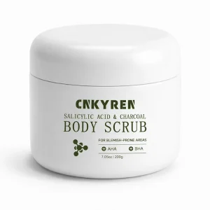 Organic Body Scrub Cream with AHA BHA Acids KP Bump Eraser Moisturizing Whitening Effects