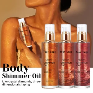 Organic Body Shimmer Oil Cosmetics Makeup Liquid Highlighter Bronzer