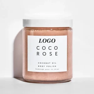 Organic Coconut Milk Body Scrub Moisturizing Exfoliator with Vitamin C Salt & Sugar