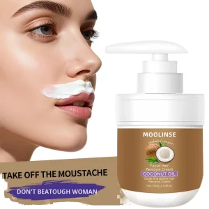 Organic Coconut Oil Fruit Facial Depilatory Cream Cruelty Free Men Women Herbal for Mild Non Irritating Skin