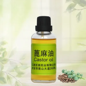 Organic Cold Pressed Pure Jamaican Castor Seed Carrier Oil Light Yellow Liquid Nourishing Moisturizer for Hair Eyelash Eyebrow