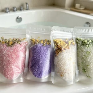 Organic Eco Friendly Lemon Scented Bath Salt Wet Scrub Exfoliating Deep Cleansing Soak for Hydrating Body Spa