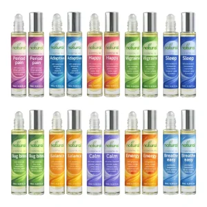 Organic Essential Oil Roll on 10ml Aromatherapy Oil Blend Stress Relief Sleep Lavender Organic Peppermint Essential Oil Cosmetic
