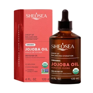 Organic Jojoba Oil 100% Pure Essential Oils for Face Hair Skin Nails Natural Cold Pressed Hexane Free Base Carrier Oil