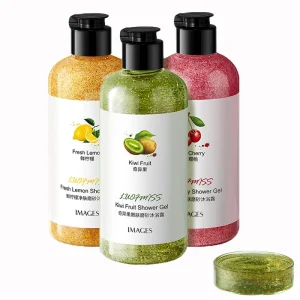 Organic Kiwi Scrub Perfume Body Wash Deep Cleansing Fragrance Leave Fragrance Rejuvenation Exfoliating 300ml