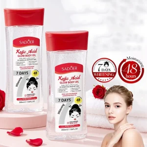 Organic Kojic Acid VC Brightening Body Oil Moisturizing Brightening Smooth Massage Comfortable Care Factory 200ml