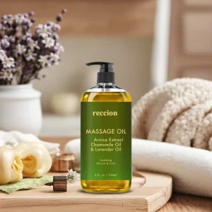 Organic Lemon Collagen Body Oil Vitamin E Glycerin Soothing Skin Massage Oil for Lightening Firming Nourishing Body Lavender