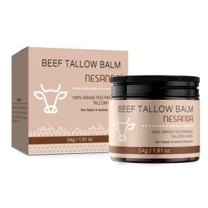 Organic Moisturizer Face Body Balm for Dry Sensitive Skin Grass Fed Beef Tallow Balm Shea Butter Vitamin E Jojoba Oil Whipped