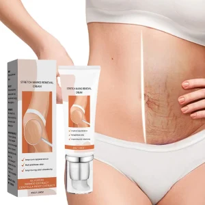 Organic Moisturizing Postpartum Stretch Mark Cream for Abdomen Upper Arms & Chest Pregnant Women Plastic Container