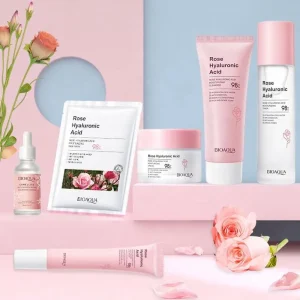 Organic Plant Extract Herbal Face Serum Face Cream Lotion Rose Toner Mask Eye Cream Korean Skin Care Set Unisex Adults