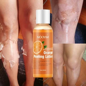 Organic Shea Butter Skin Care Peel Off Lotion AHA BHA Whitening Body Peeling Lotion with Orange for Black Skin
