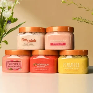 Organic Strawberry Shea Butter Moisturizing Natural Exfoliating Sugar Whitening Body Scrub Private Label Skincare