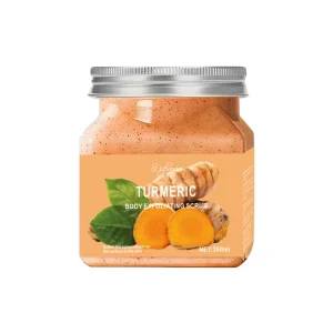 Organic Turmeric Facial Scrub Cream Natural Sea Salt Exfoliating Face Wash for Full Body SPA Custom Skin Care