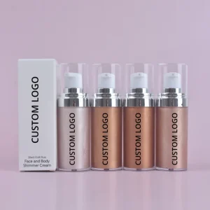 Organic Vegan Body Face Highlighter Oil Long Lasting Body Shimmer Cream Fragrance