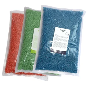 Organic Vegan Tea Tree Industrial Wax Depilatory Hard Wax Beans Heat Transfer Printed Dry Skin Legs