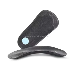 Orthotic 3/4 Genuine Leather Insoles High Arch Support for Flat Foot Correction and Plantar Fasciitis Relief in Shoes